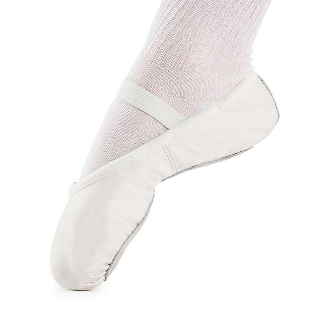 Ballet Shoes White Leather - Child Sizes (Boys)